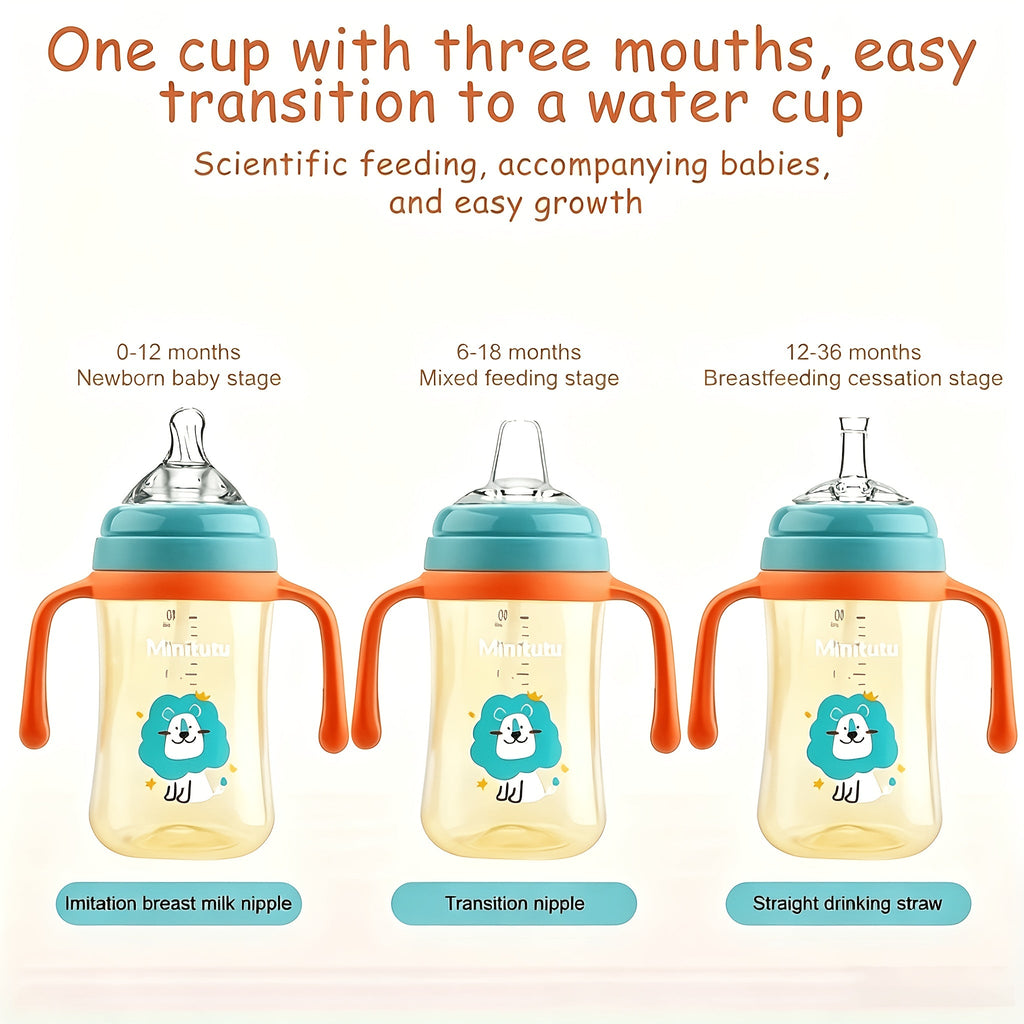 Bouteille et gobelet d’apprentissage 3 en 1 pour bébé — Monptitlou