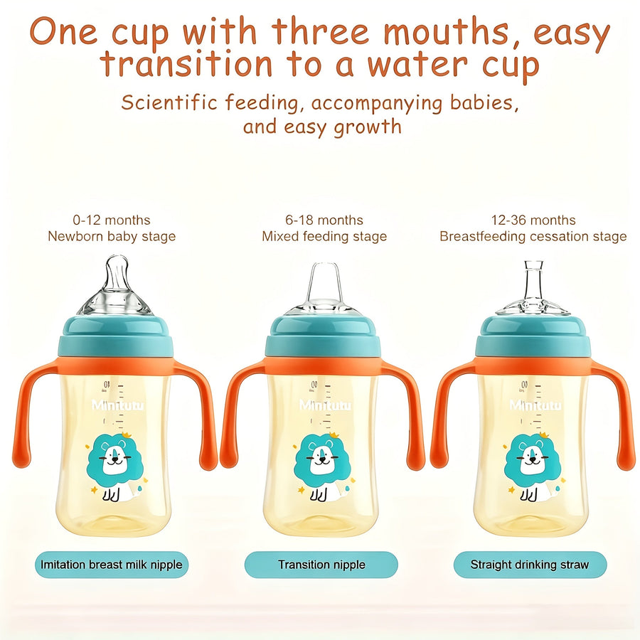 Bouteille et gobelet d’apprentissage 3 en 1 pour bébé — Monptitlou