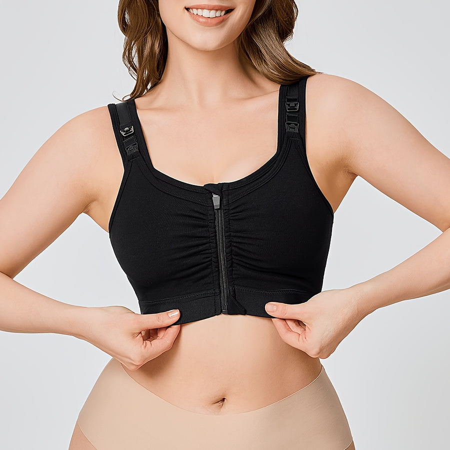 Soutien-gorge d'allaitement à fermeture éclair avant avec clips — Monptitlou