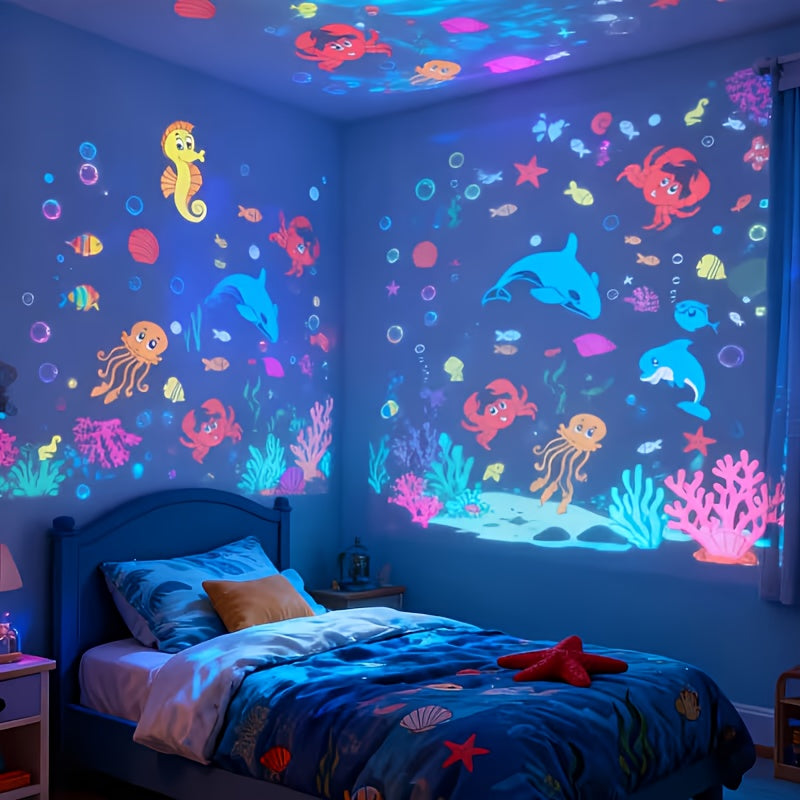 Lampe de nuit LED projection ciel étoilé océan — Monptitlou