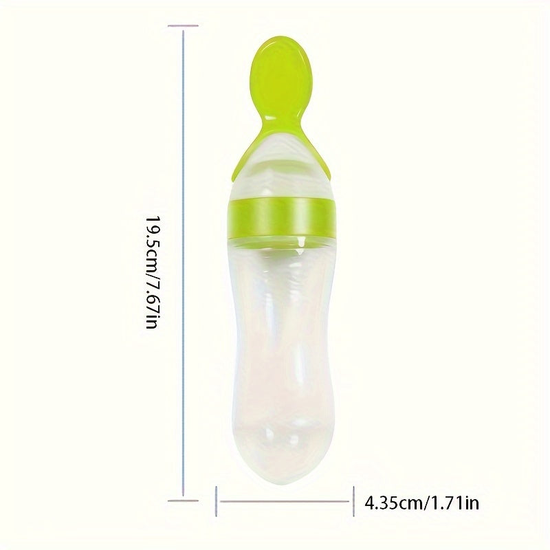 Distributeur de nourriture pour bébé en silicone avec cuillère — Monptitlou