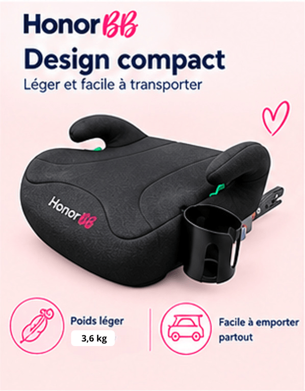 HonorBB Rehausseur I-Size ISOFIX Cosyfix R129 – Sécurité et confort — Monptitlou