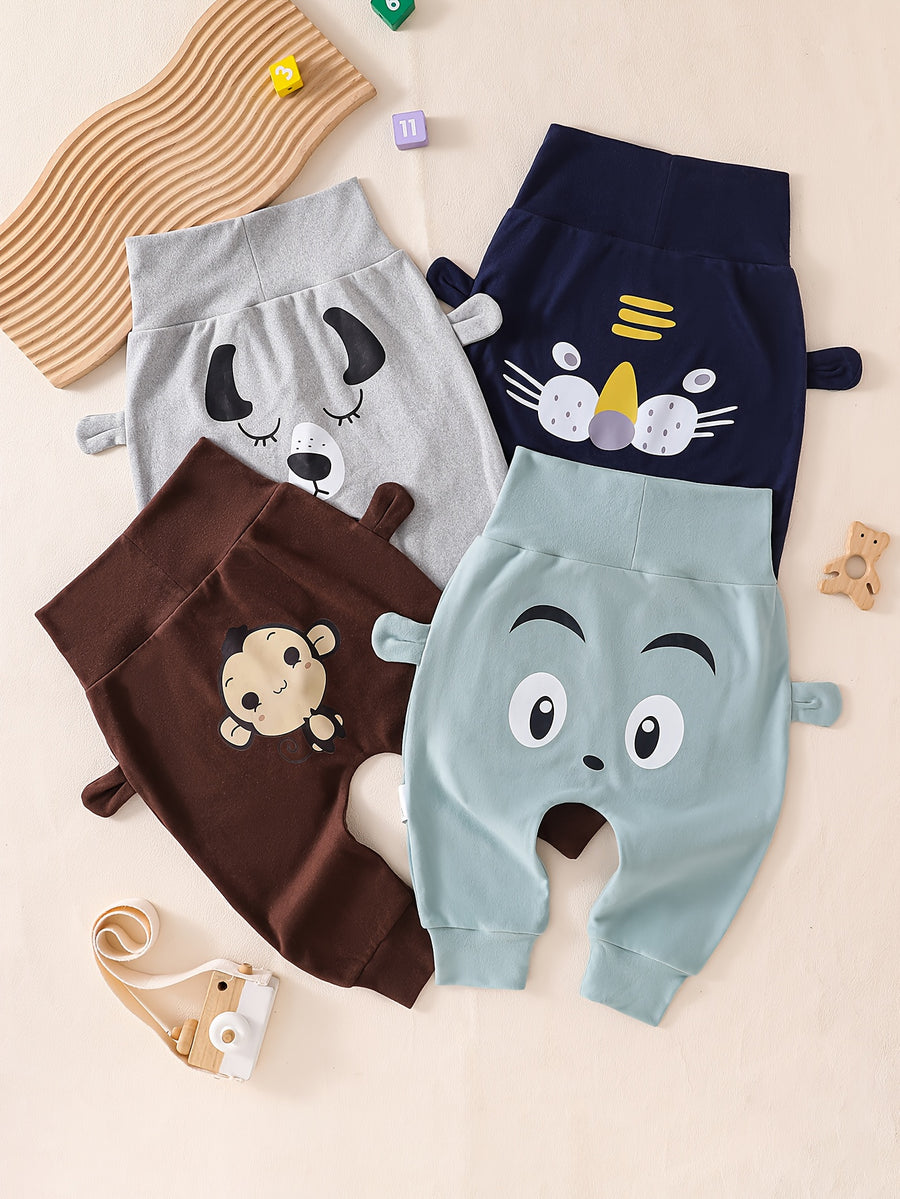 Pantalons harem en tricot doux pour bébé, taille haute — Monptitlou