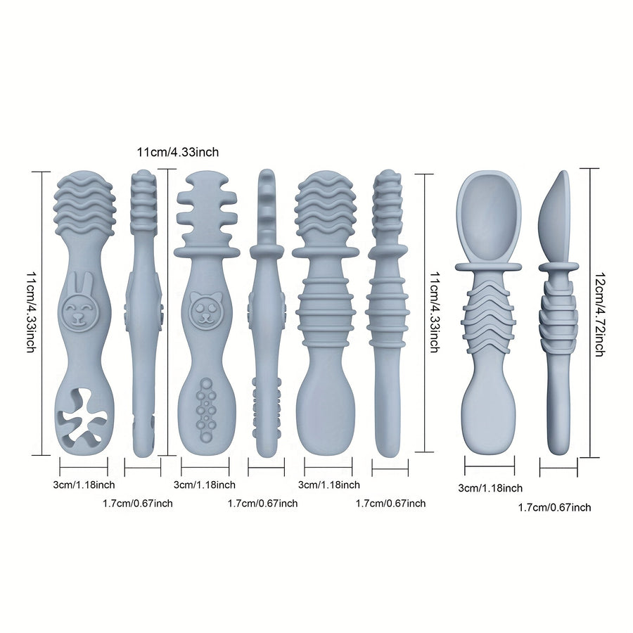 Ensemble de cuillères à mâcher en silicone — Monptitlou