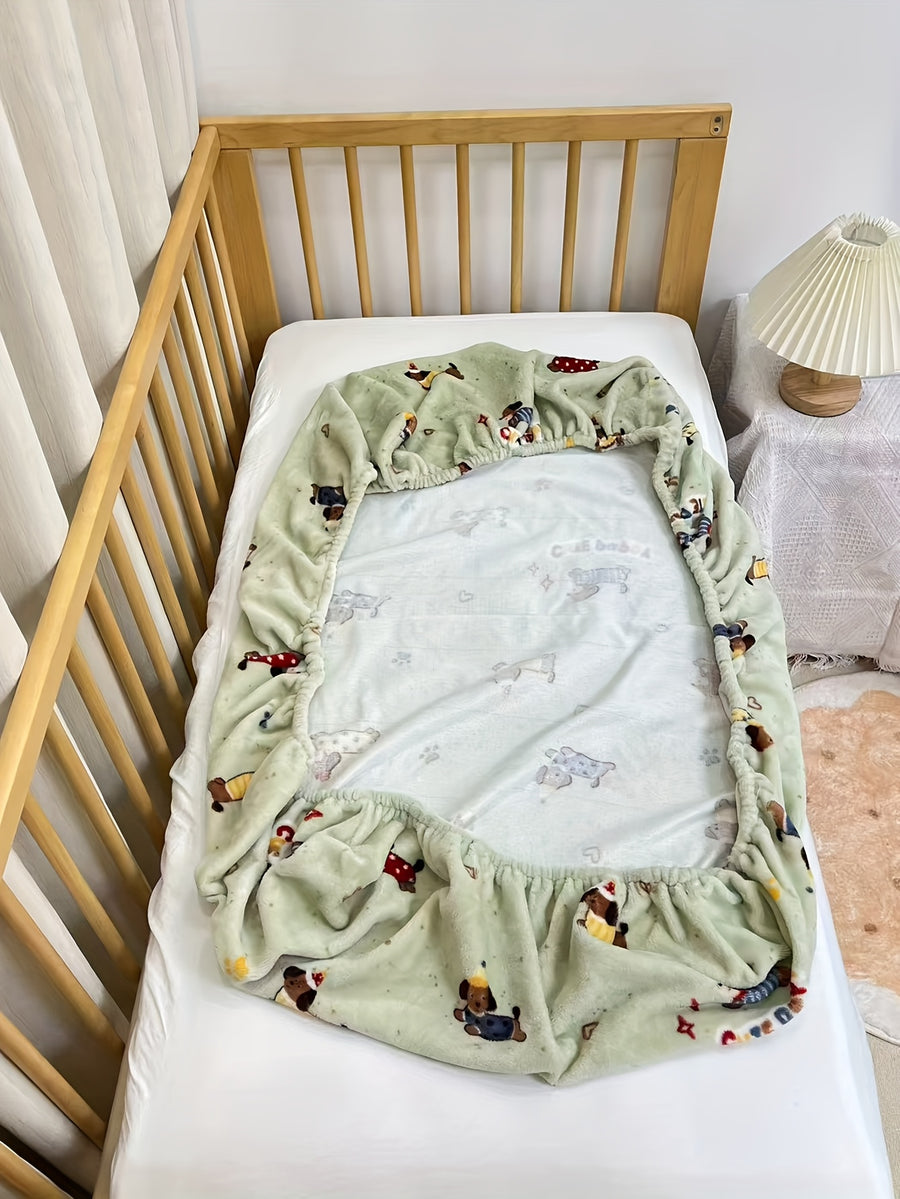 Drap-housse en peluche pour bébé, couvre-matelas épais — Monptitlou