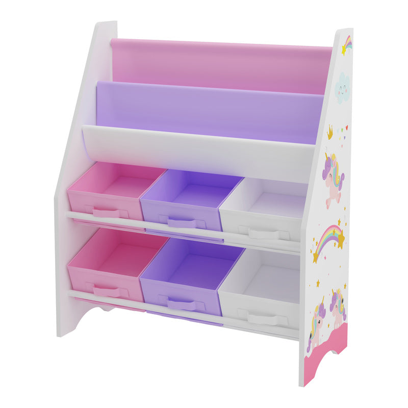 Étagère pour enfants 'Ponteceso' avec 2 compartiments de rangement et 6 — Monptitlou