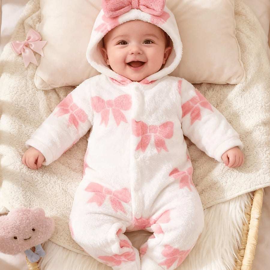[Douce et adaptée bébé] Combinaison bébé nouveau-né à capuche et pieds — Monptitlou