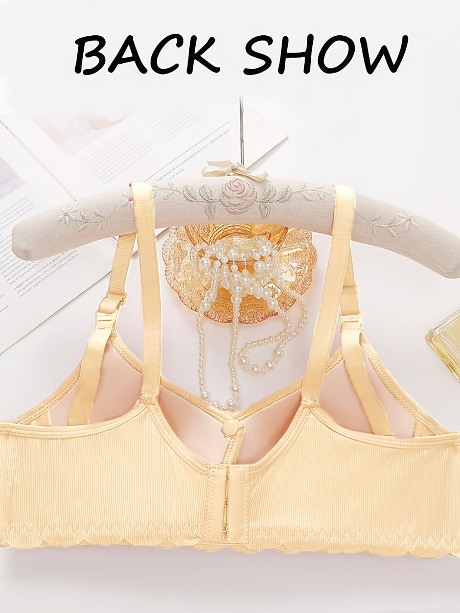 Soutien-gorge de maternité et d'allaitement élégant, couleur unie