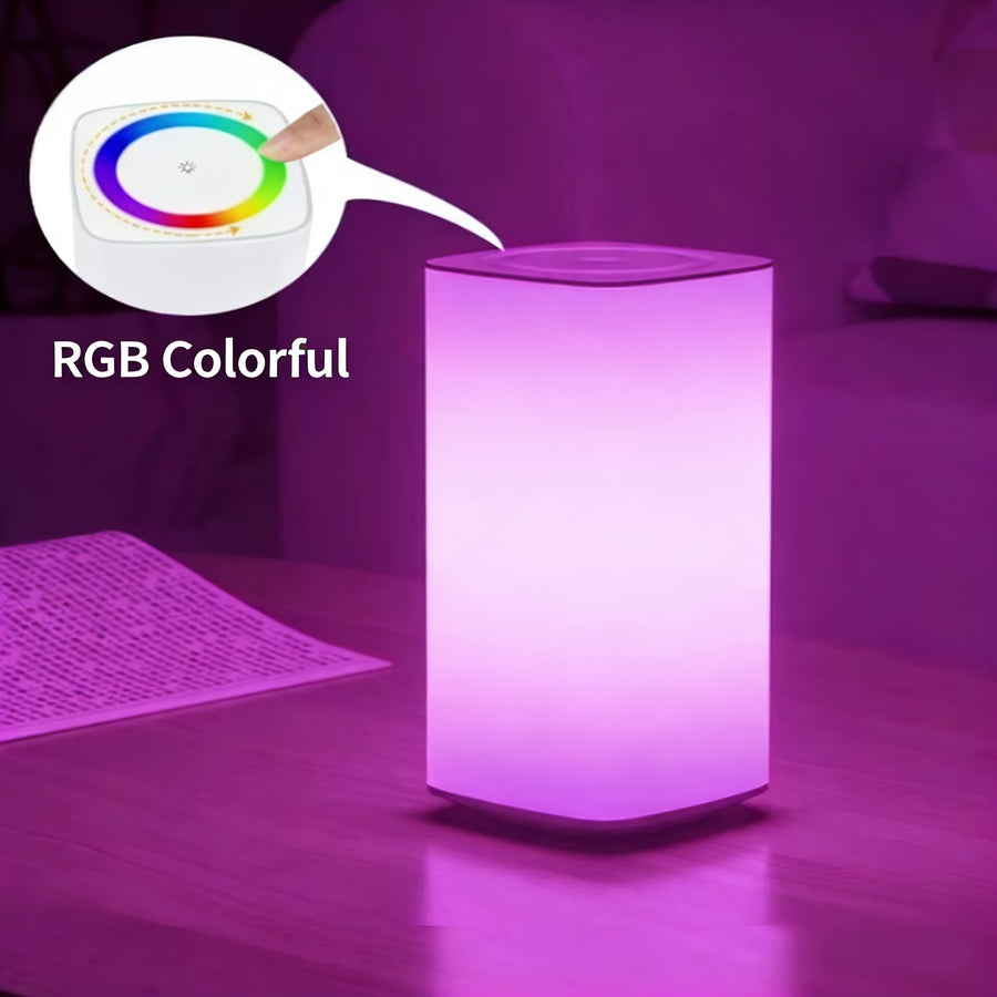 Lampe de nuit carrée avec dégradé RGB — Monptitlou