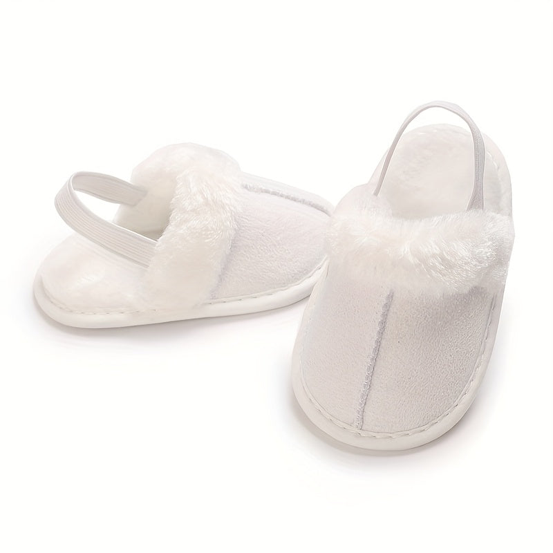 Chaussons Douillets en Peluche pour Bébé Fille - Semelle Souple et Antidérapante pour le Confort Intérieur | Mignons et 