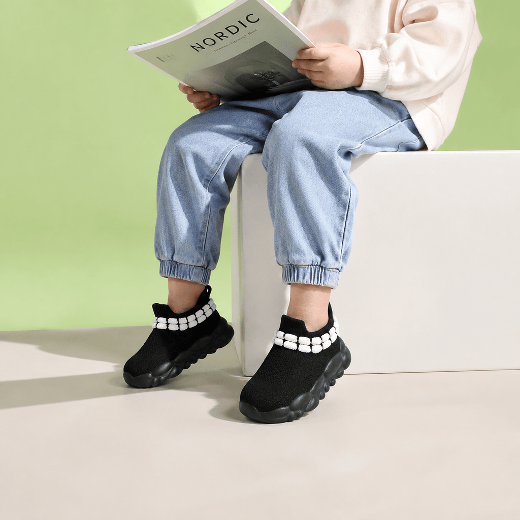 Baskets tricotées pour tout-petits garçons et filles — Monptitlou