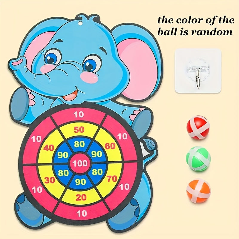 Jeu de fléchettes avec boules adhésives motif éléphant cartoon pour — Monptitlou