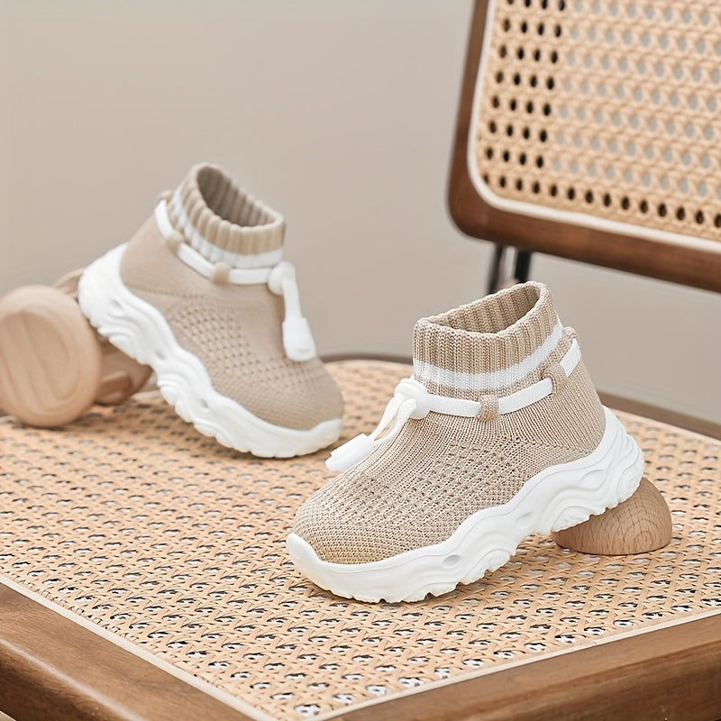 Chaussures de marche pour enfants, matière tricot respirante — Monptitlou