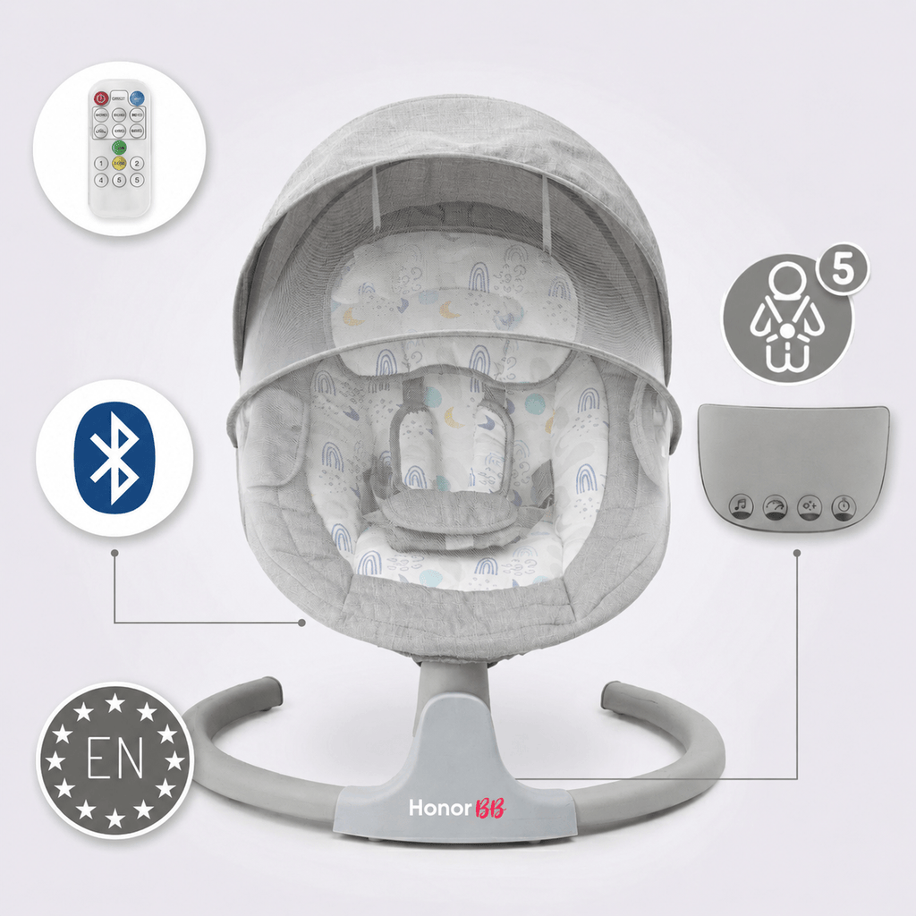 HonorBB Transat bébé BABYCALM HonorBB – Balancement doux — Monptitlou