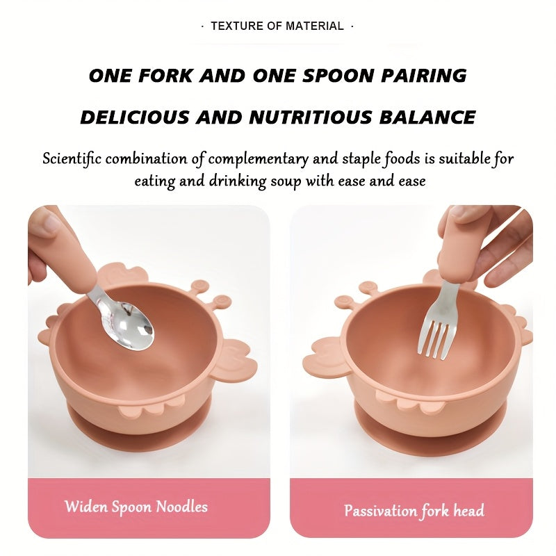 D'ustensiles d'alimentation en silicone pour enfants — Monptitlou