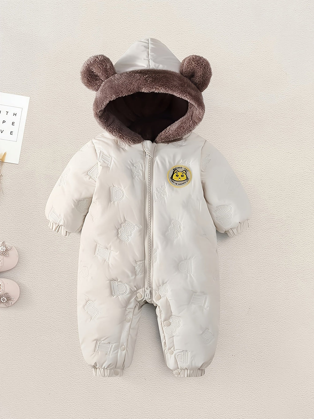 Barboteuse d'hiver pour fille, Manteau matelassé pour bébé et tout-petite fille, Veste matelassée doublée pour bébé, Gre
