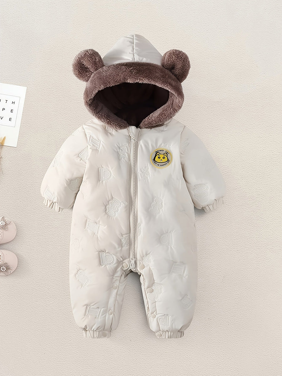 Barboteuse d'hiver pour fille, Manteau matelassé pour bébé et tout-petite fille, Veste matelassée doublée pour bébé, Gre