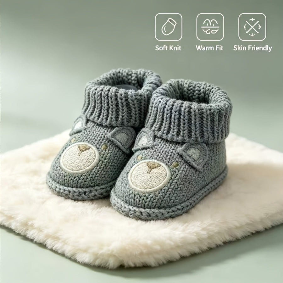 1 Paire de Chaussures de Bébé Tricotées à la Main — Monptitlou