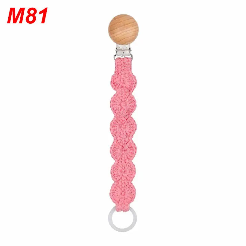 Attache-tétine en coton pour bébé, chaîne de sucette pour nouveau-né — Monptitlou