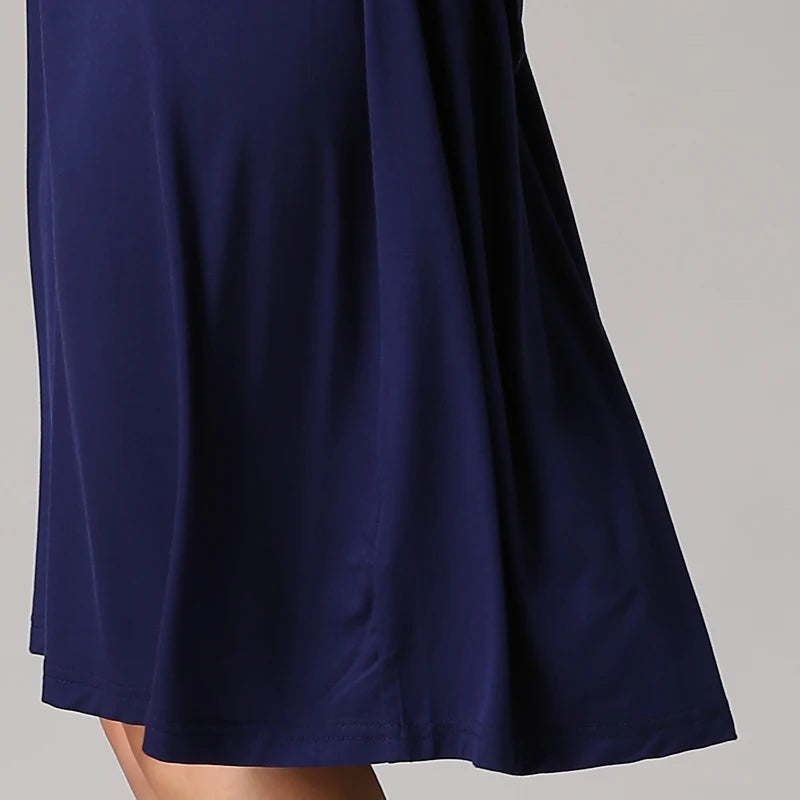 Robe de maternité et d'allaitement à col rond et manches 3/4 — Monptitlou
