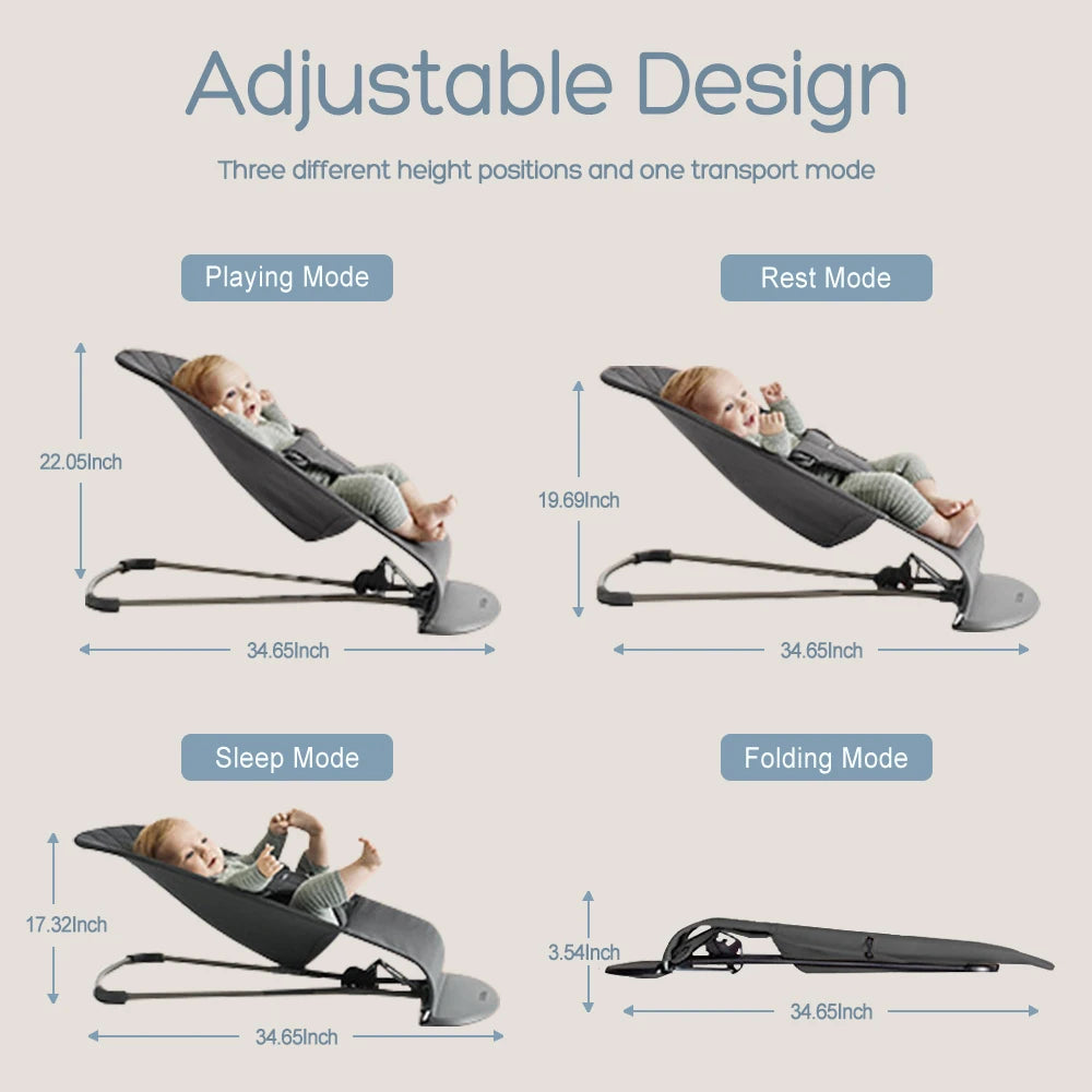 Chaise à bascule pliable pour bébé, avec jouets — Monptitlou
