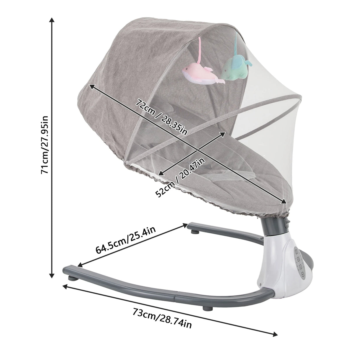 Chaise à bascule électrique télécommandée pour bébé — Monptitlou Image