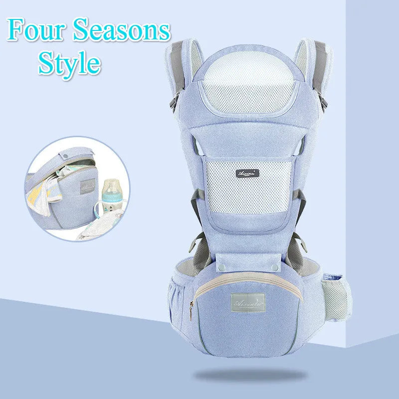 Porte-bébé ergonomique avec siège de hanche, face avant — Monptitlou