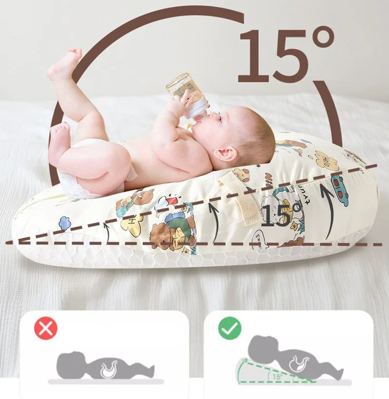 Coussin d'allaitement en U, coton imprimé — Monptitlou