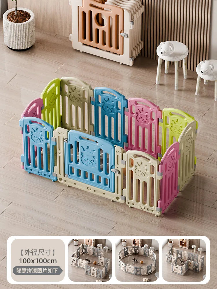 Parc modulaire pour bébé avec aire de jeu, 14 coloris — Monptitlou