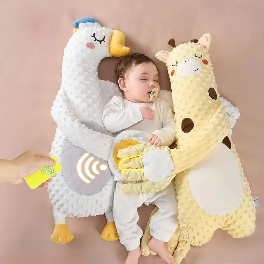 Peluche de sommeil pour bébé, oie et girafe — Monptitlou