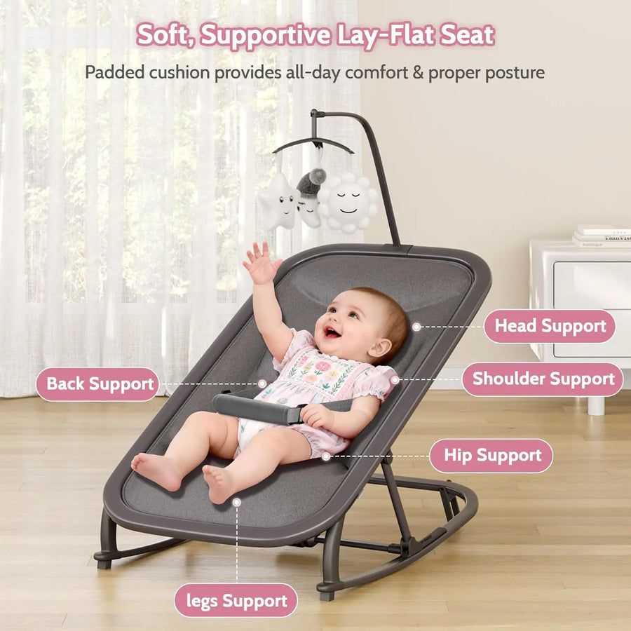 Chaise à bascule et balançoire 2-en-1 pour bébé — Monptitlou