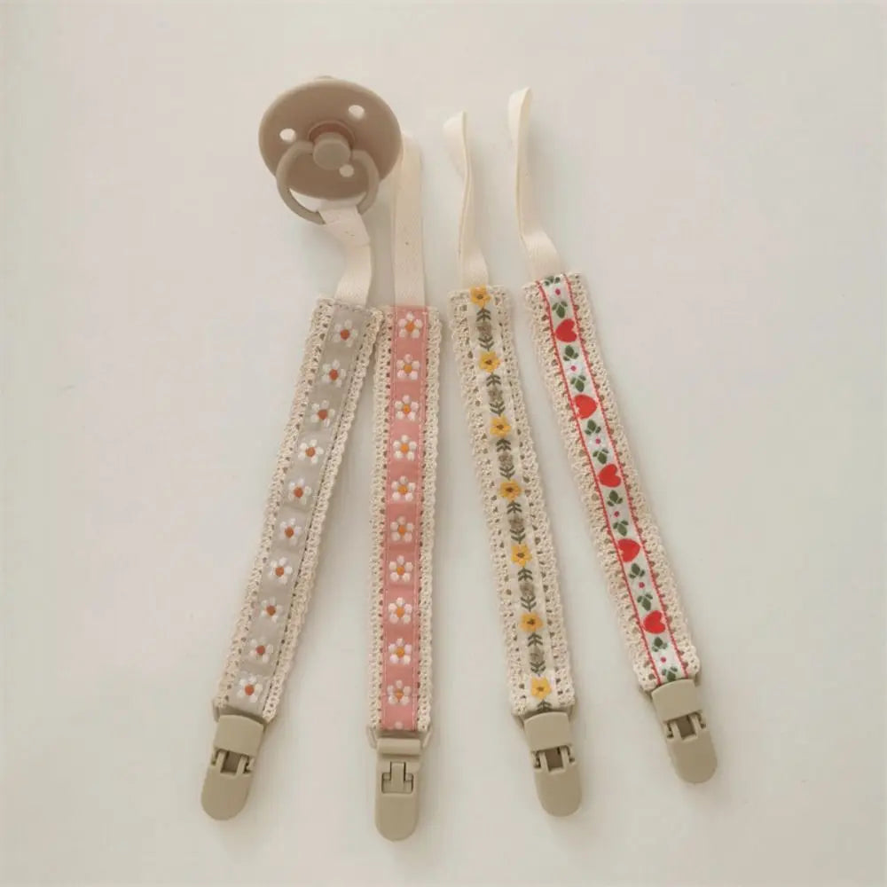 Porte-sucette réglable pour bébé, style ethnique, tétine grill — Monptitlou
