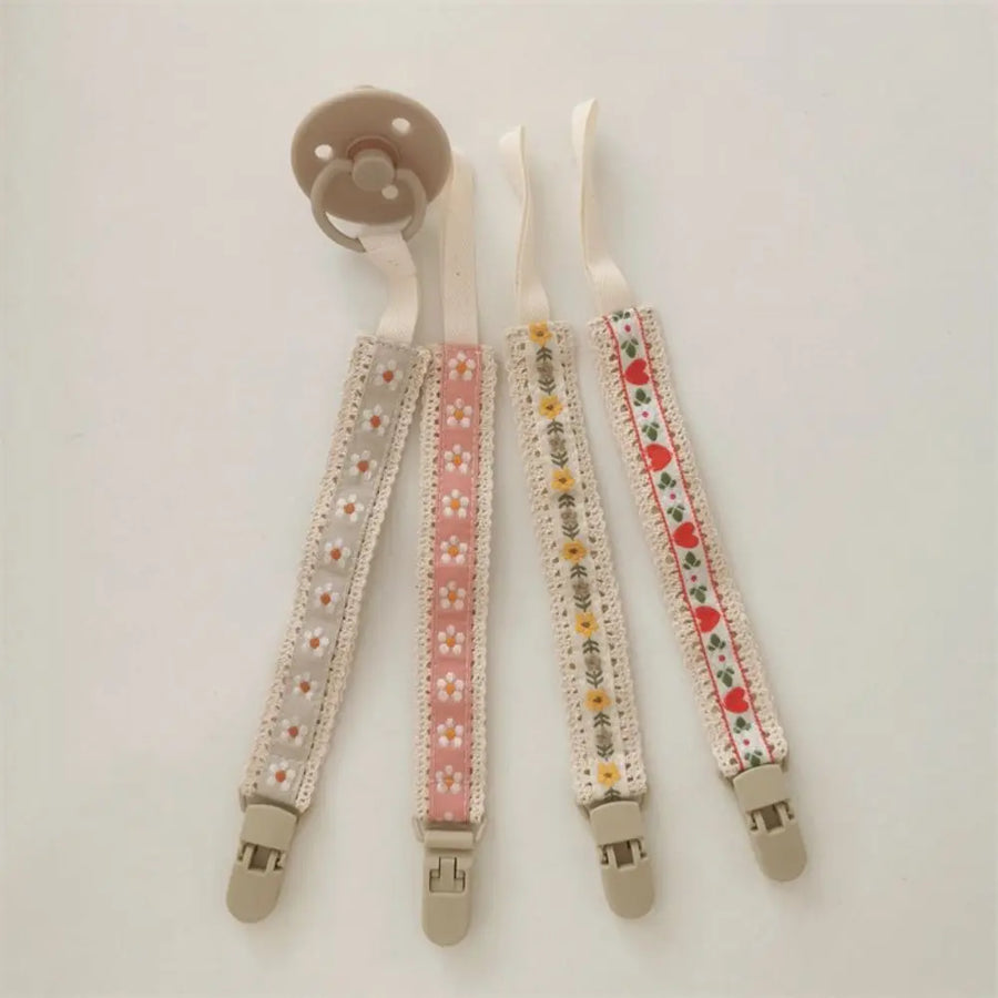 Porte-sucette réglable pour bébé, style ethnique, tétine grill — Monptitlou