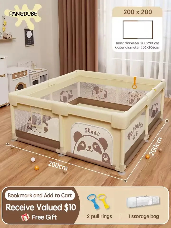 Parc pliable pour bébé motif panda, 4 tailles — Monptitlou Image