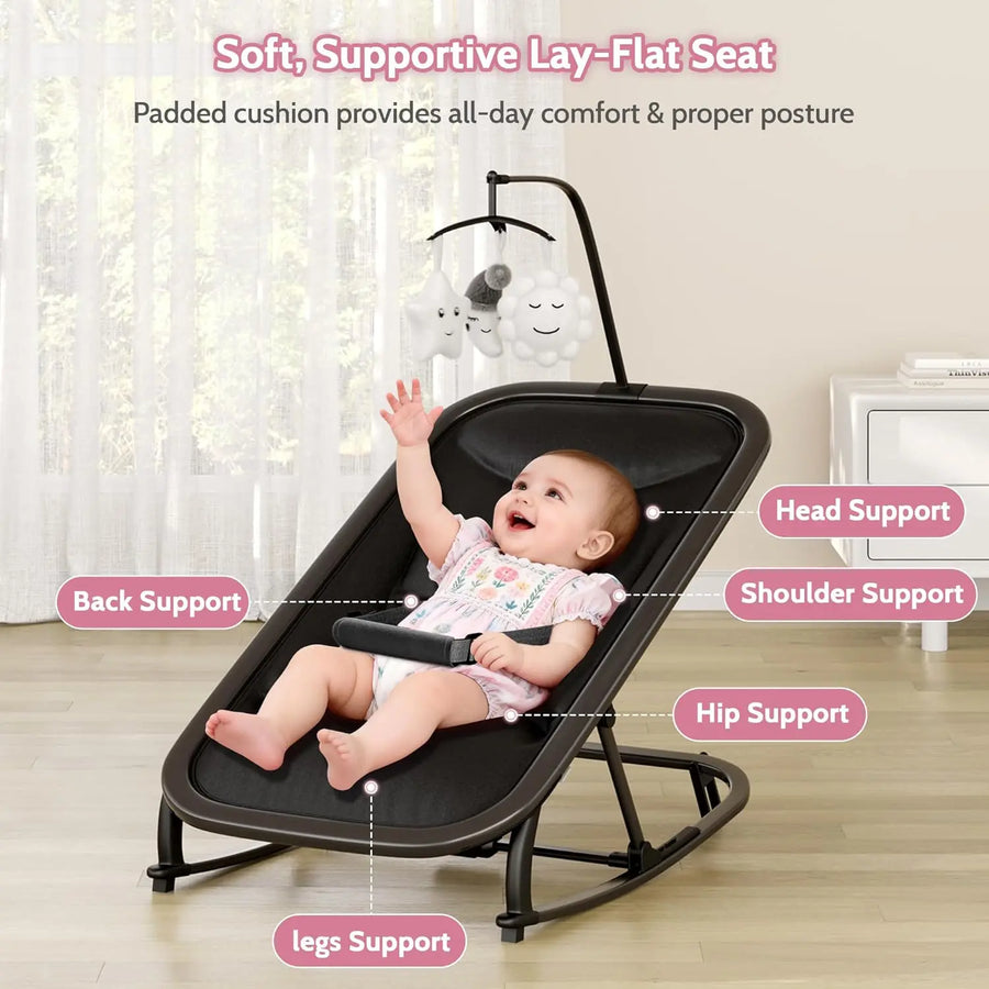 Transat bébé 2-en-1 avec fonction balancelle — Monptitlou