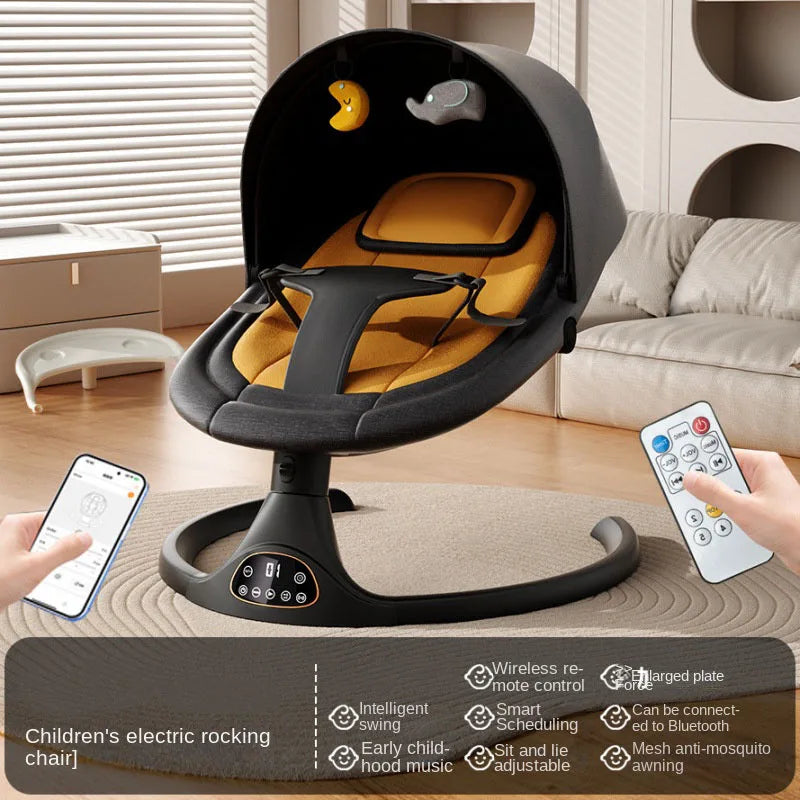 Chaise berçante électrique pour bébé avec réglage multifonctionnel du — Monptitlou