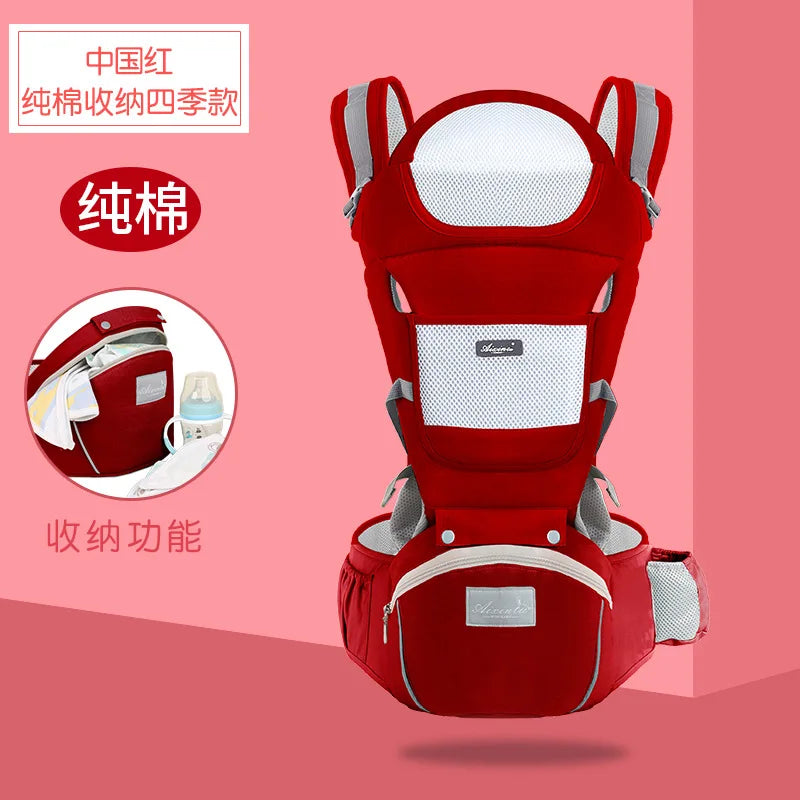 Porte-bébé ergonomique avec siège de hanche, face avant — Monptitlou