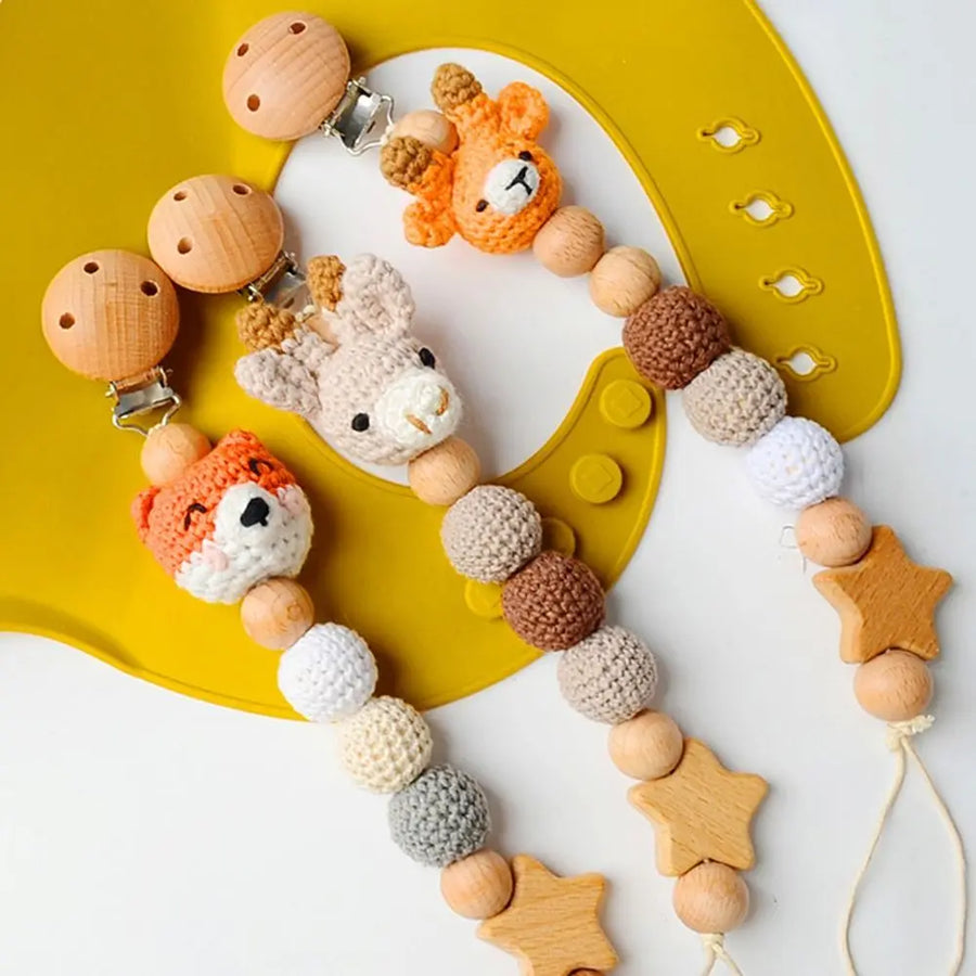 Clips de support Clips factices bébé sucette chaîne porte-sucette Clips — Monptitlou