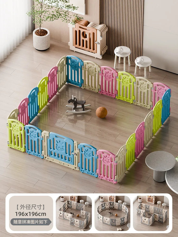 Parc modulaire pour bébé avec aire de jeu, 14 coloris — Monptitlou Image