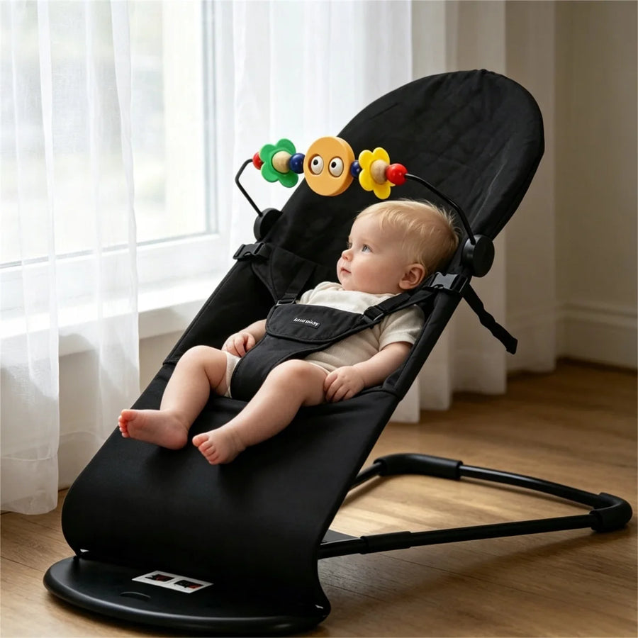 ▶ Transat Bébé Pliable 2-en-1 – Balancelle Réglable pour Nourrisson — Monptitlou