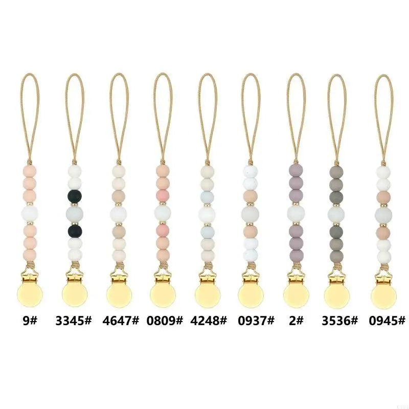 K1ma bébé ratification clips en silicone perles mannequin chaîne — Monptitlou