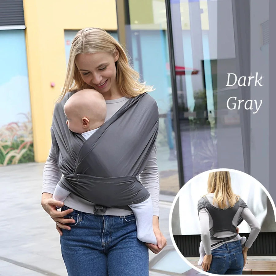 Porte-bébé confortable, sécurité avant tenant un nouveau-né — Monptitlou
