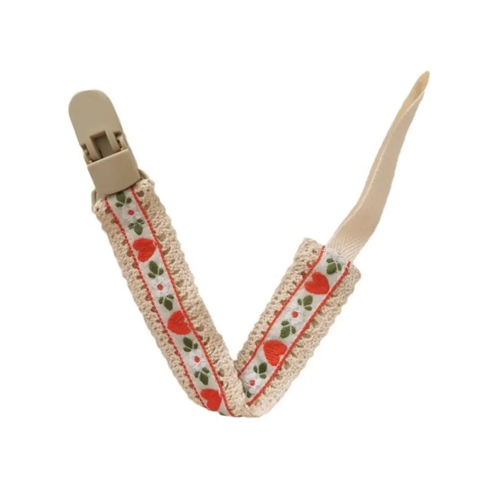 Porte-sucette réglable pour bébé, style ethnique, tétine grill — Monptitlou