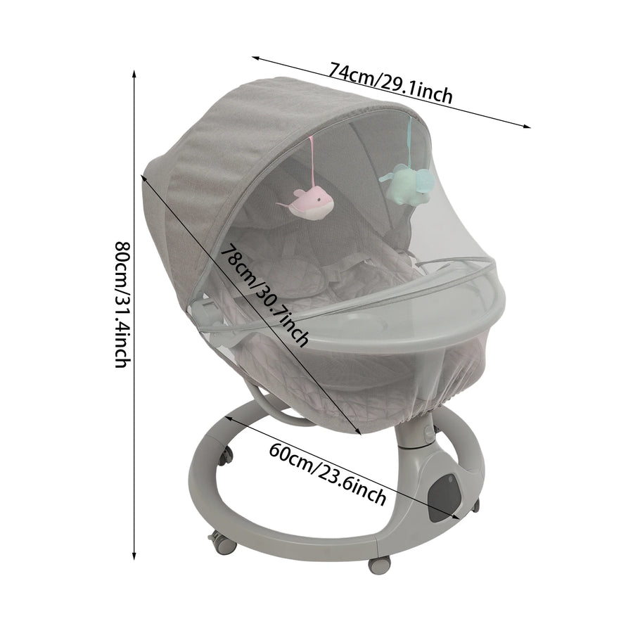 Berceau électrique pour bébé, berceau à bascule automatique — Monptitlou