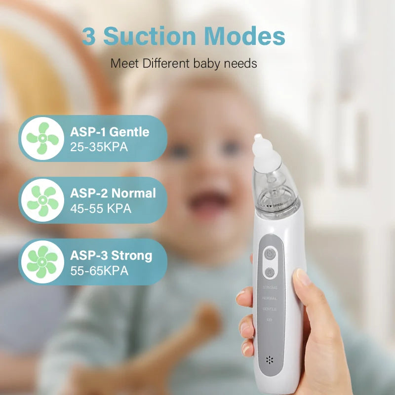 Mouche-bébé électrique rechargeable, 3 embouts — Monptitlou
