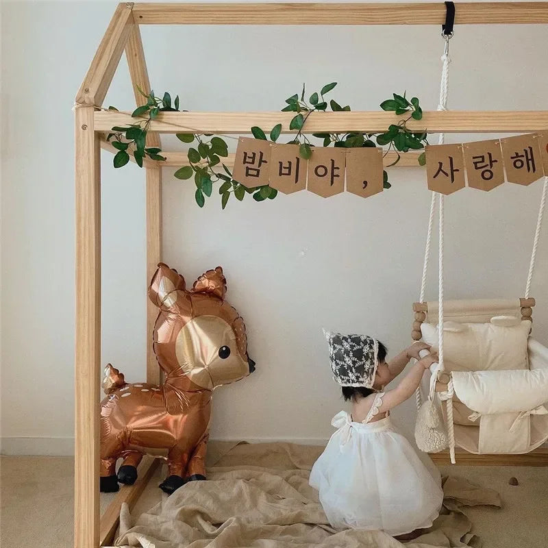 Ins coréen infantile ménage intérieur chaise suspendue coaxial bébé — Monptitlou