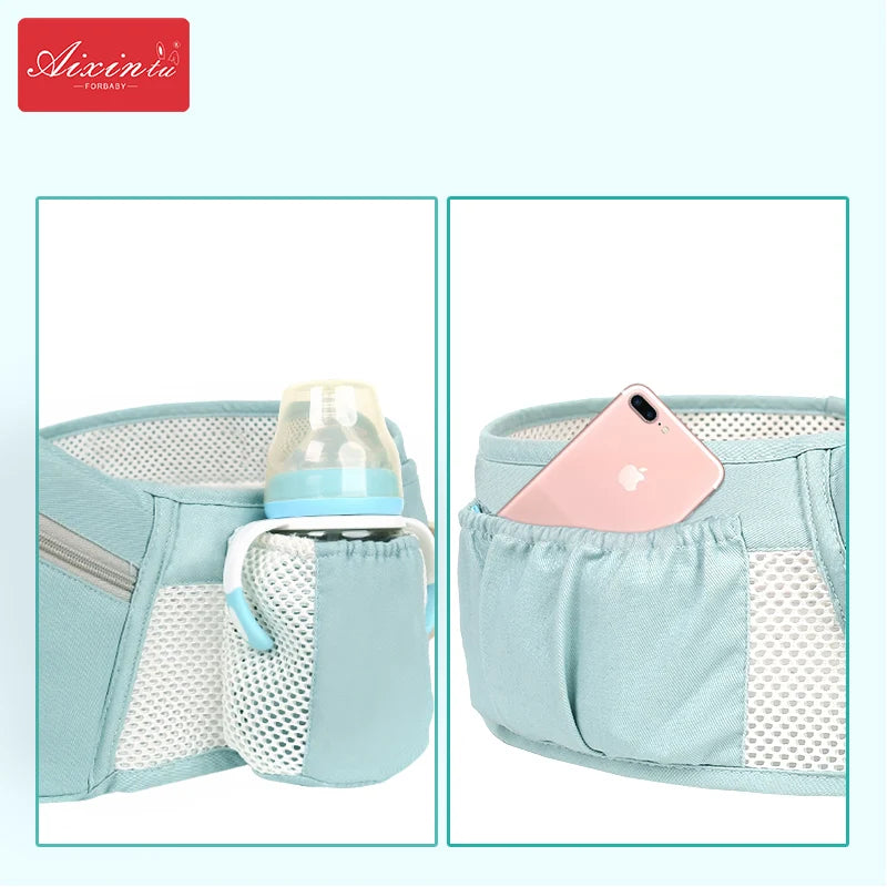 Porte-bébé ergonomique avec siège de hanche, face avant