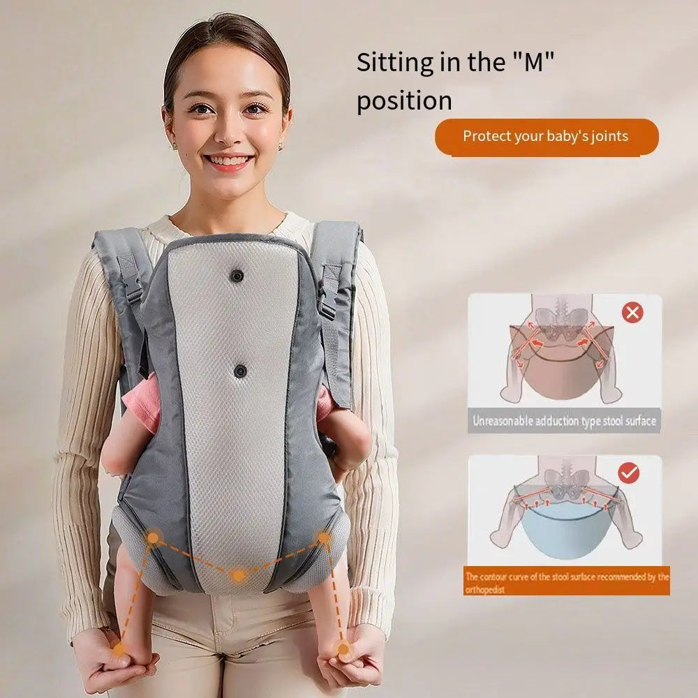 Porte-bébé Ergonomique Kangourou pour Nouveau-né, Facilement Réglable — Monptitlou