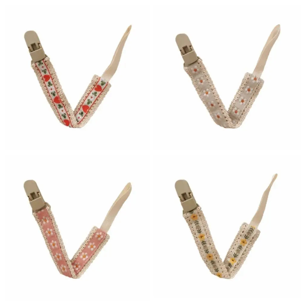 Porte-sucette réglable pour bébé, style ethnique, tétine grill — Monptitlou