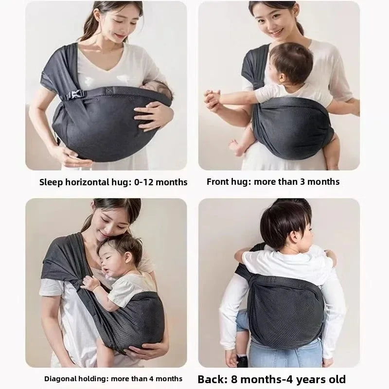 Portable bébé fronde porte-bébé enveloppement enfant en bas âge sac à — Monptitlou